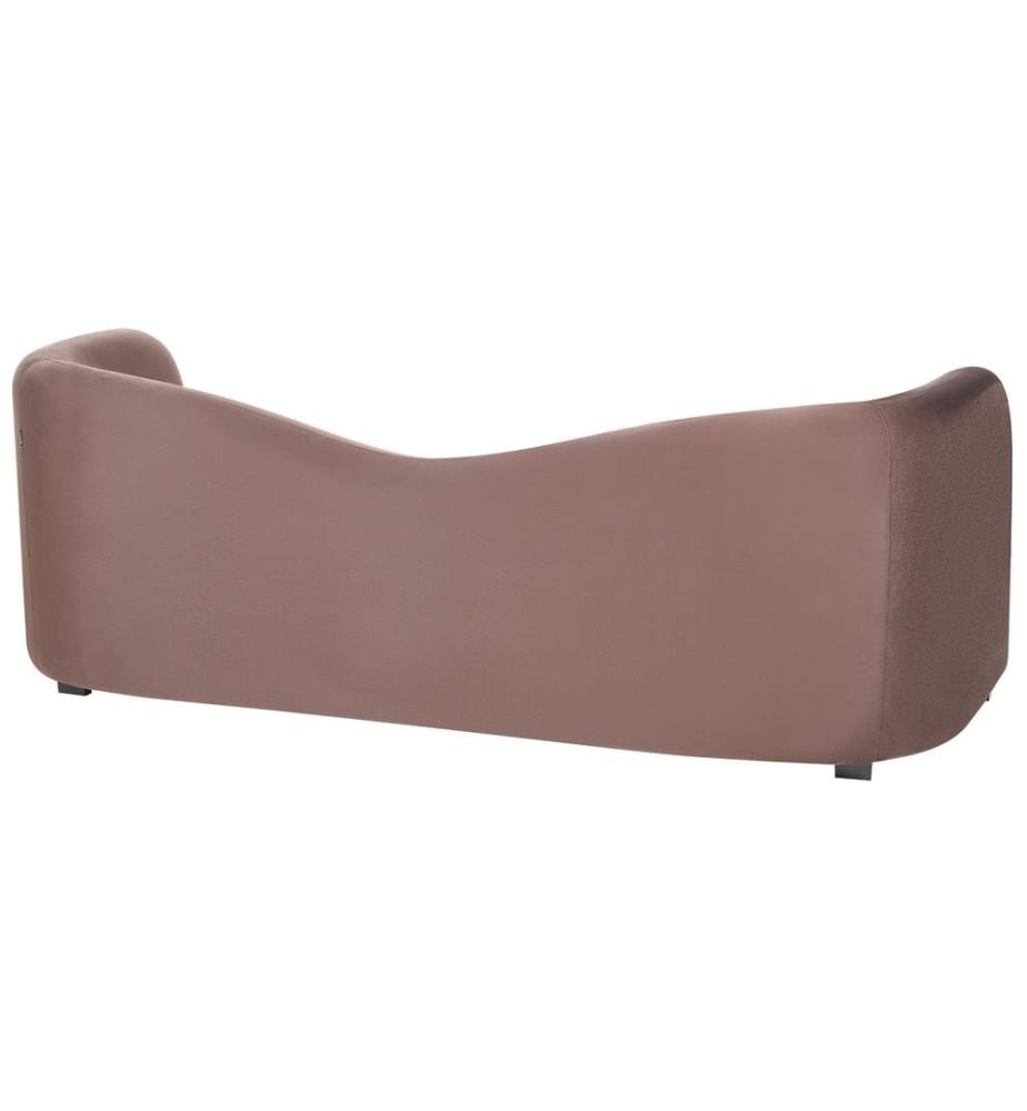 Sofa 3-Sitzer VELTADA Samtstoff Dunkelbraun