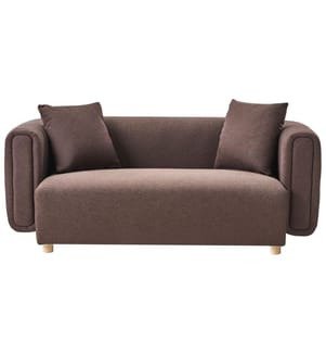 Sofa 2-Sitzer LILLEROD Stoff Dunkelbraun