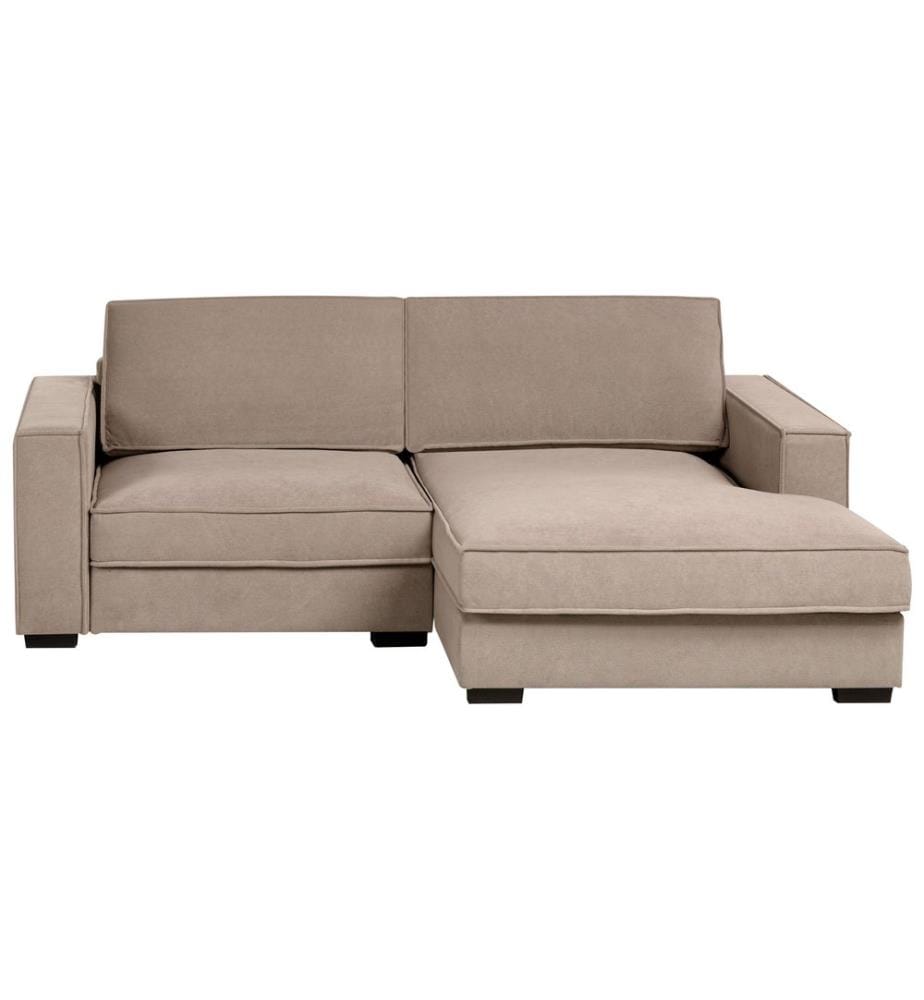 Ecksofa KOLDING Stoff Taupe linksseitig