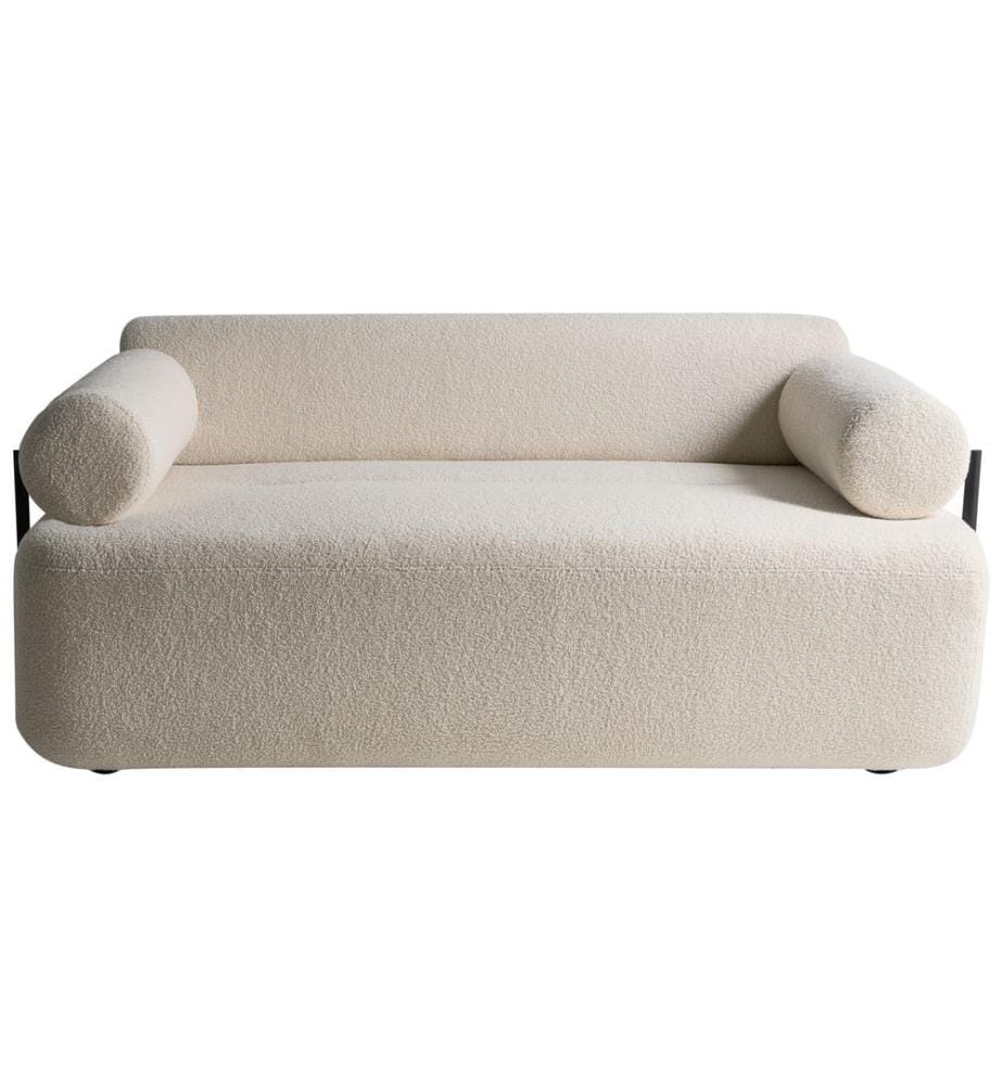Sofa 2-Sitzer ELVA Bouclé Cremeweiss