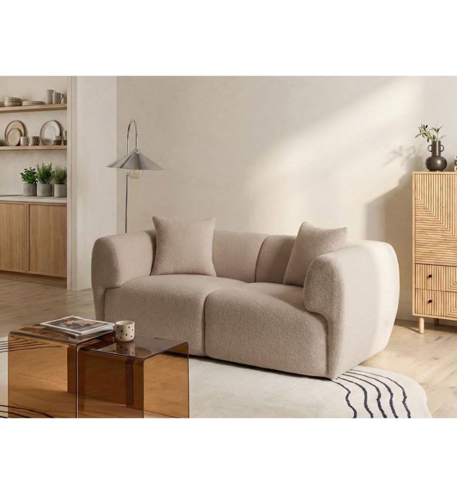 Sofa 2-Sitzer VALBY Bouclé Beige