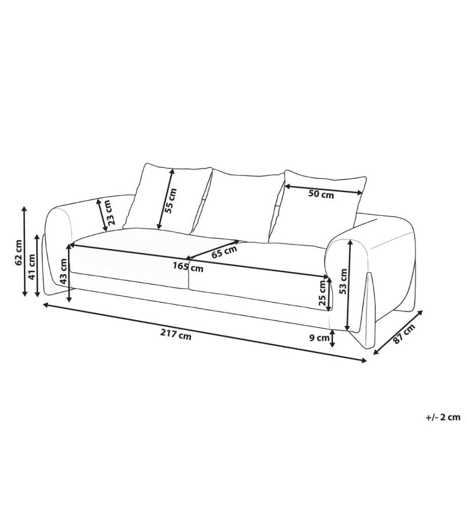 Sofa 3-Sitzer VINLIDEN Bouclé Braun