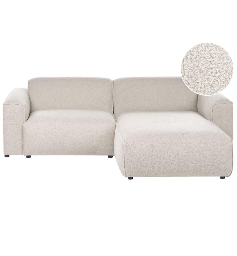 Ecksofa 3-Sitzer FAABORG Bouclé Beige linksseitig