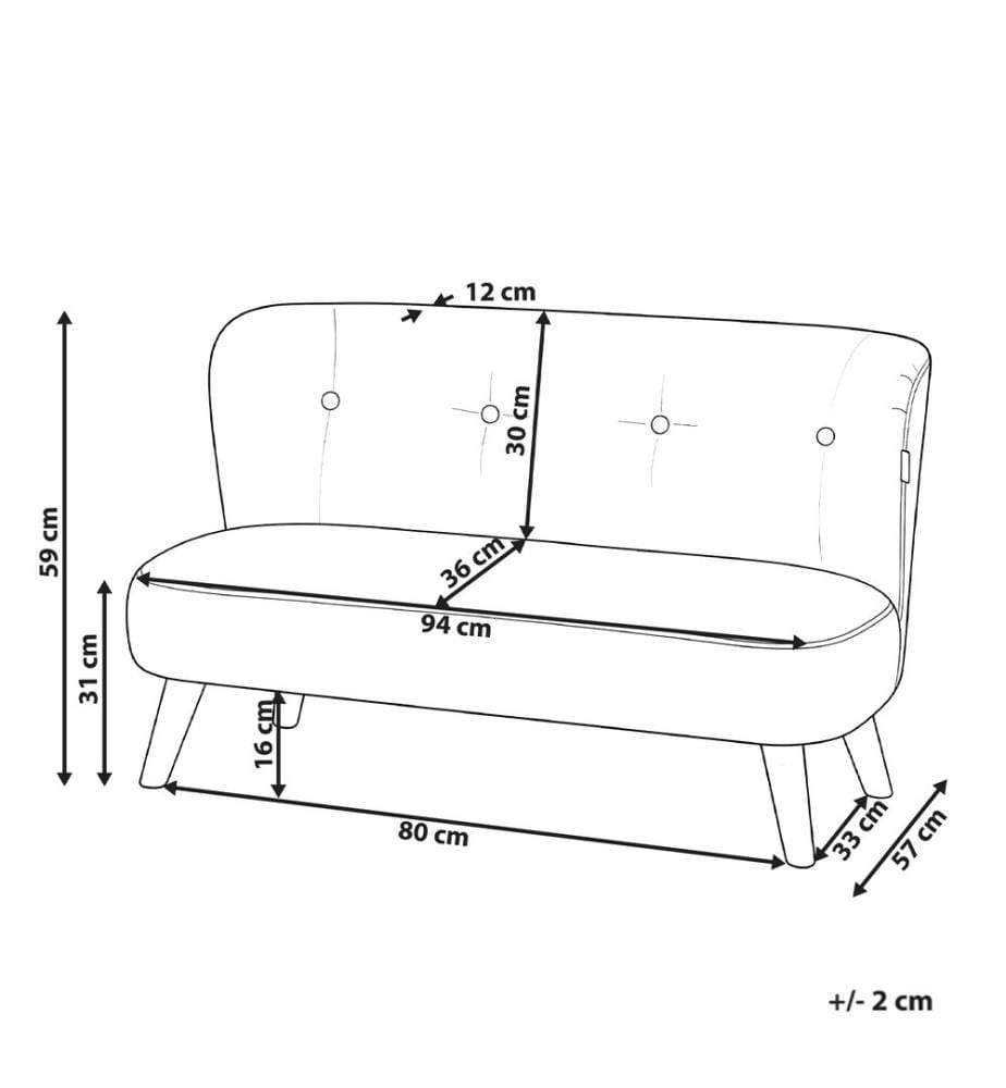 Kindersofa LOTE Bouclé Weiss