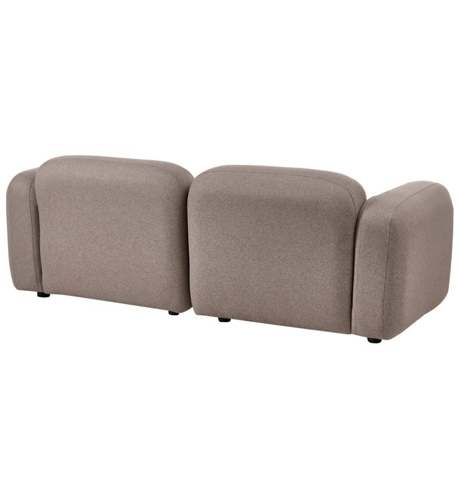 Sofa 3-Sitzer AFOSS Stoff Taupe