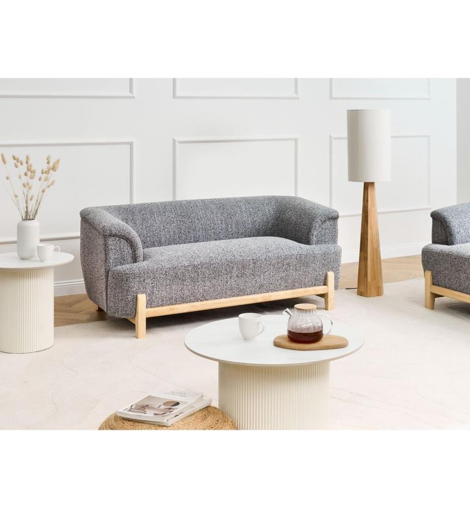 Sofa 2-Sitzer ALNOR Stoff Dunkelgrau