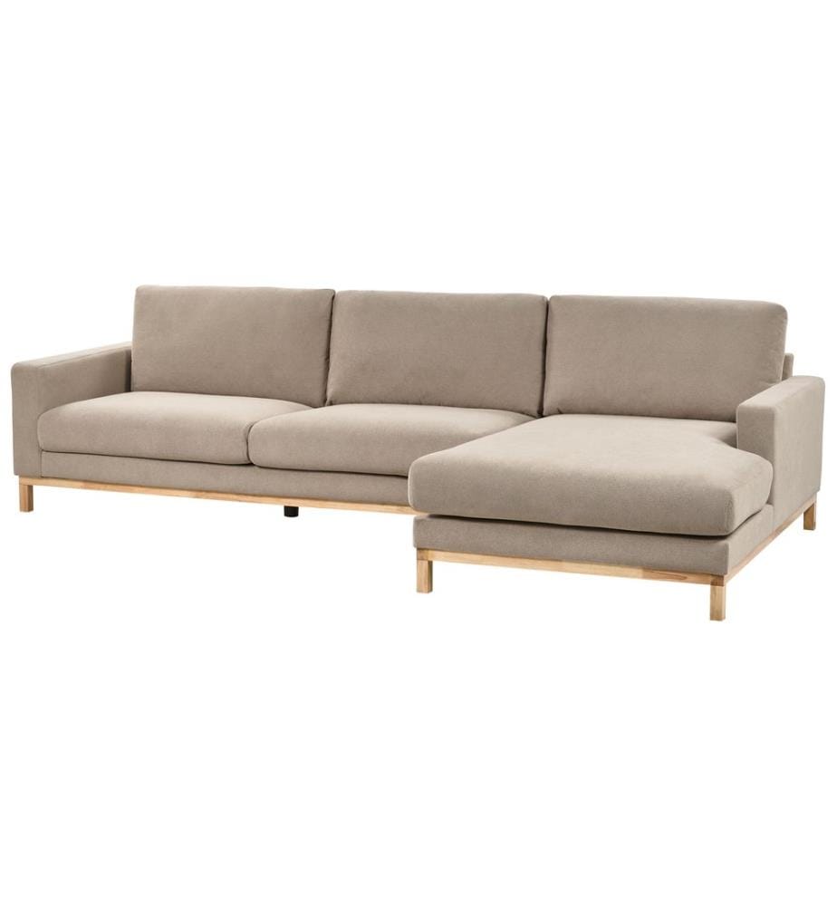 Ecksofa 4-Sitzer SIGGARD Stoff Taupe linksseitig