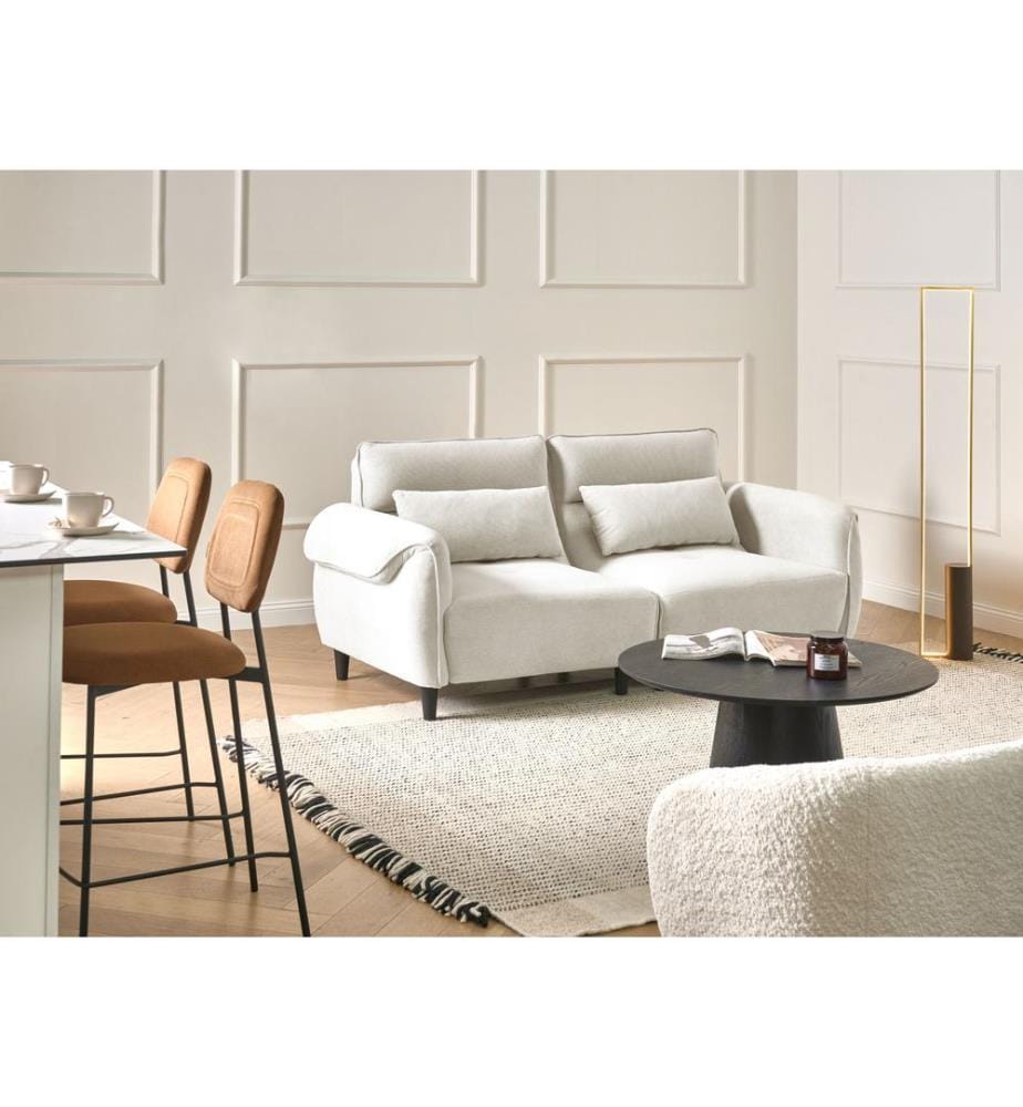 Sofa 3-Sitzer WETLAN Stoff Cremeweiss
