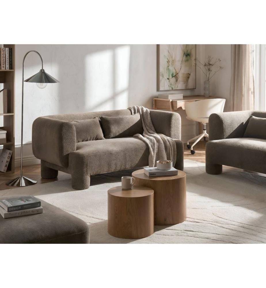 Sofa 3-Sitzer HOGBO Stoff Braun