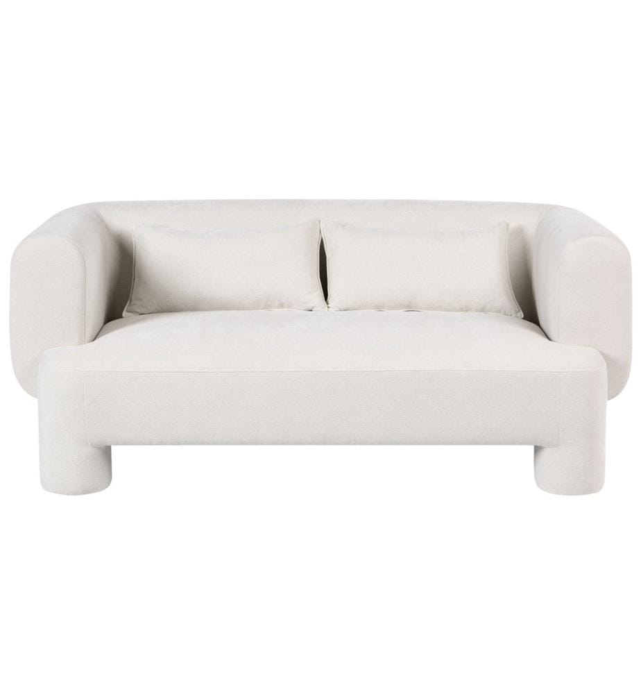Sofa 3-Sitzer HOGBO Stoff Weiss