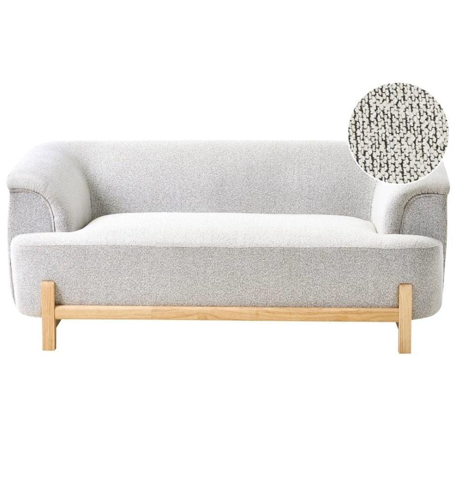 Sofa 2-Sitzer ALNOR Stoff Hellgrau