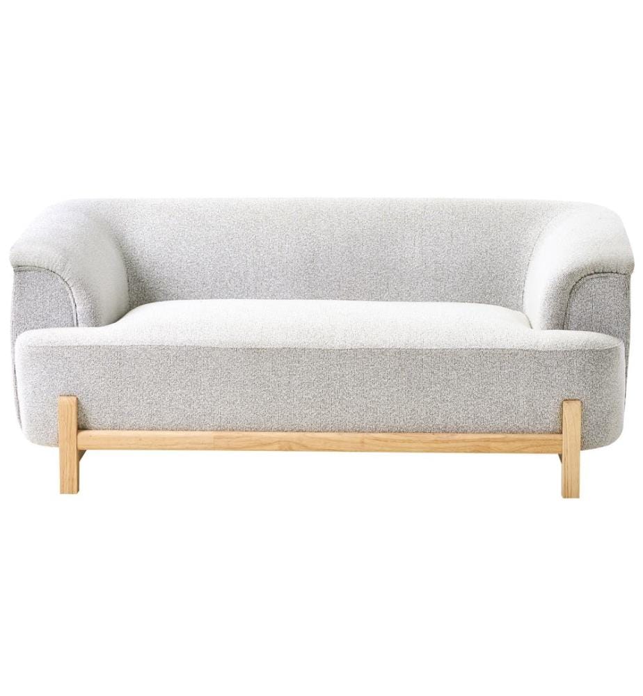 Sofa 2-Sitzer ALNOR Stoff Hellgrau