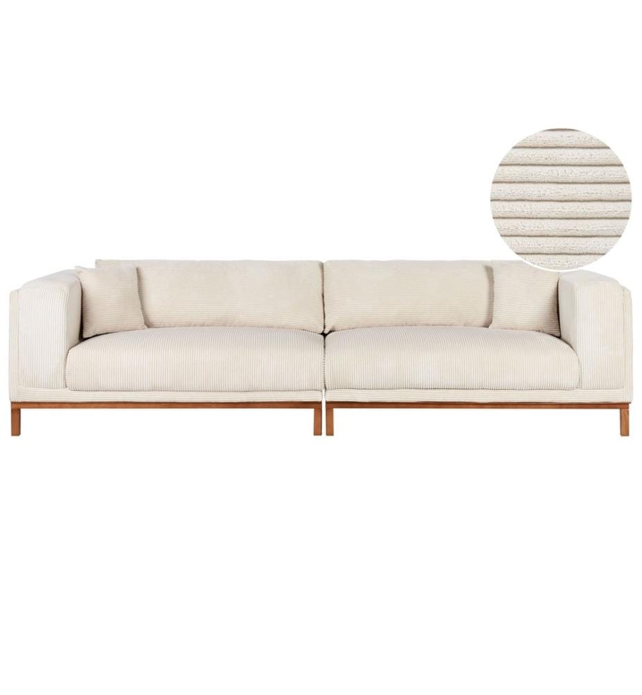 Sofa 4-Sitzer VENG Cord Hellbeige
