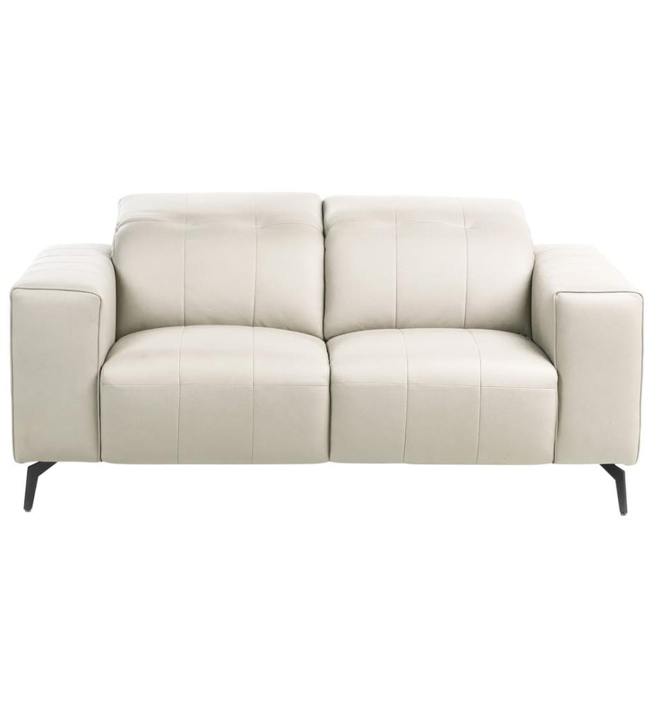 Canapé 2 places OMMEL Cuir PU Beige clair