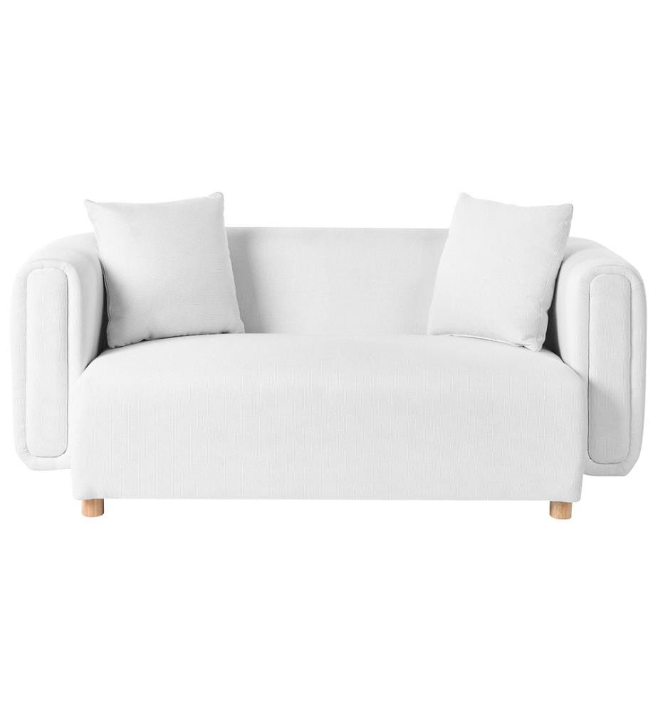 Sofa 2-Sitzer LILLEROD Stoff Weiss