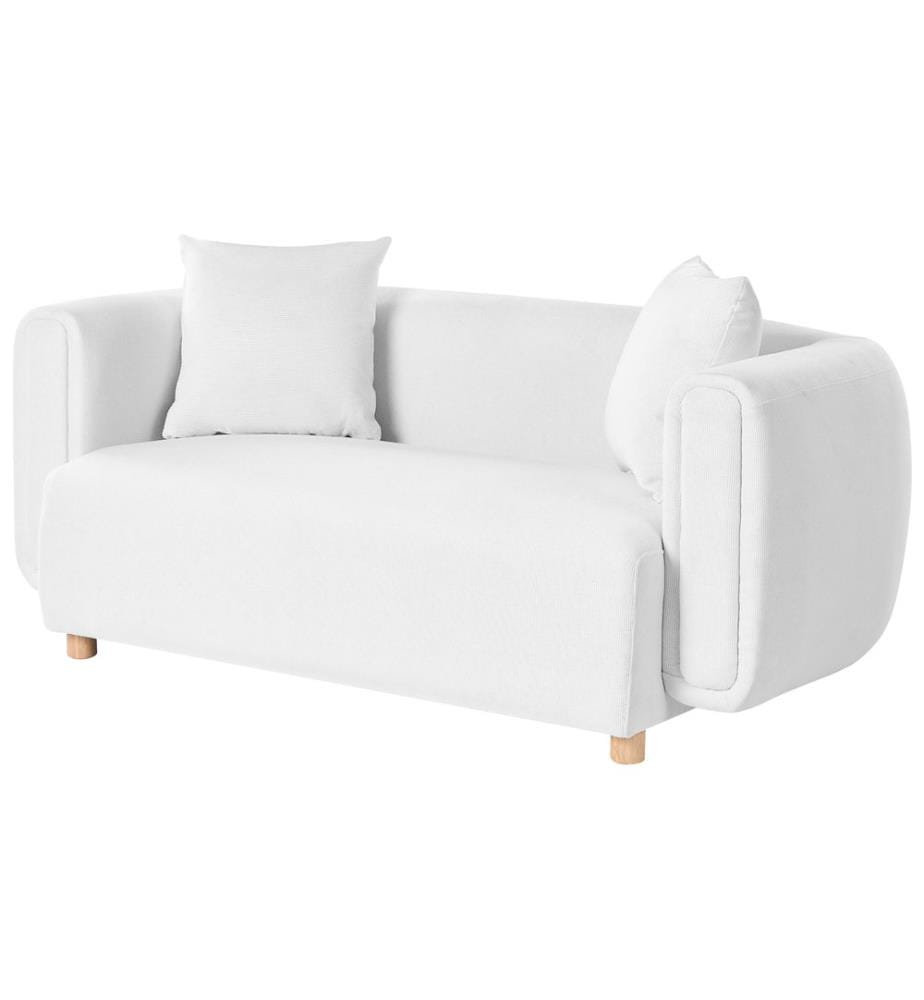 Sofa 2-Sitzer LILLEROD Stoff Weiss