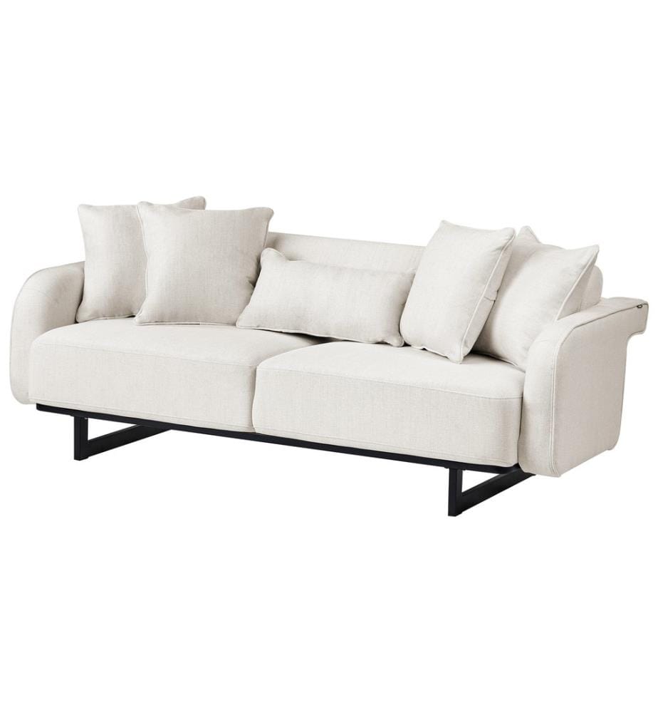 Sofa 3-Sitzer SVANEK Stoff Cremeweiss