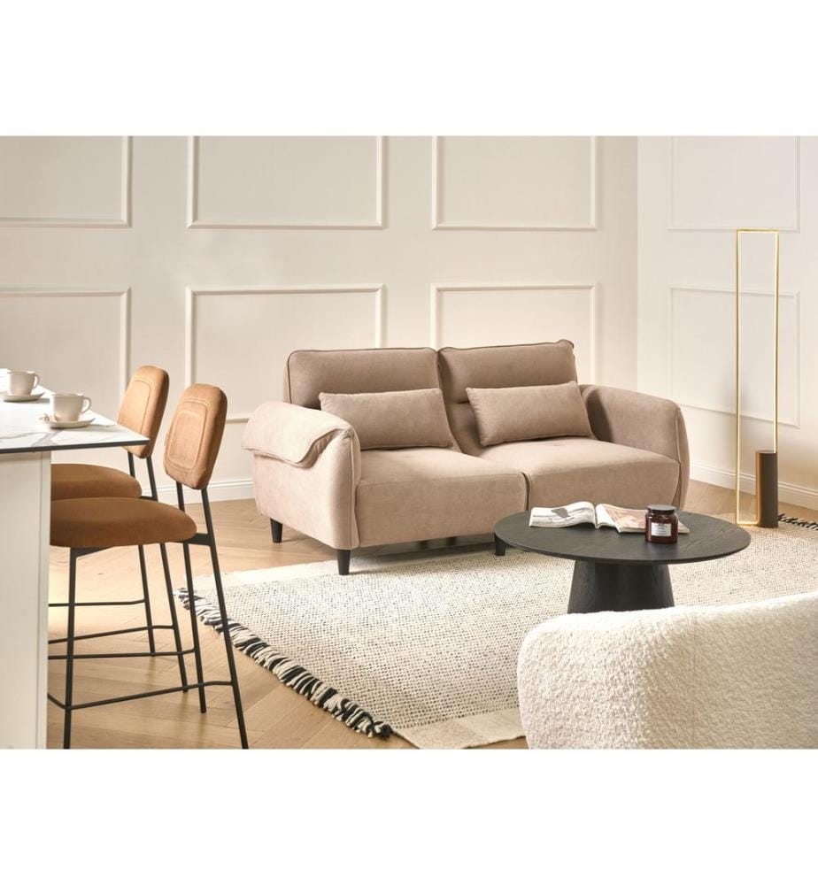 Sofa 3-Sitzer WETLAN Stoff Hellbraun