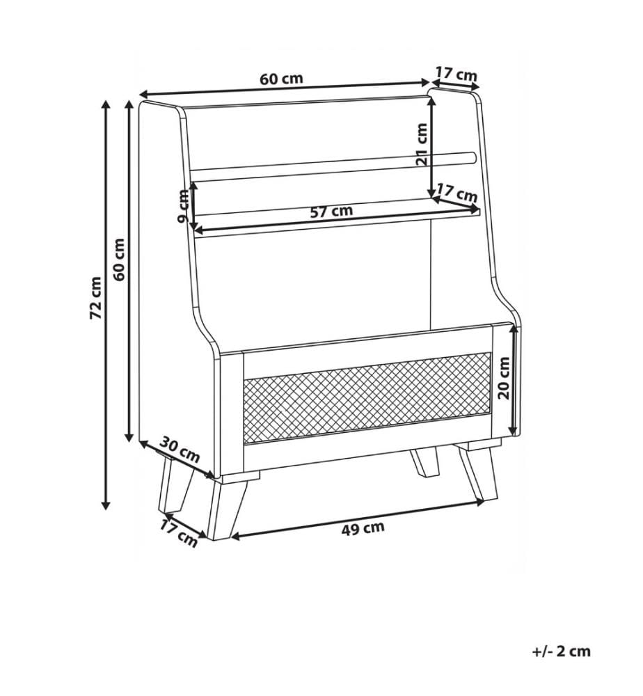 Bücherregal mit 2 Ebenen JACKIT 72 cm Weiss