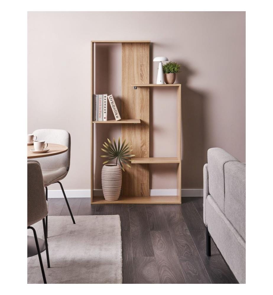 Bücherregal mit 3 Ebenen KAHNTAH 163 cm Hellbraun