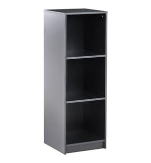 Bücherregal mit 3 Ebenen ZEHNA 117 cm Schwarz