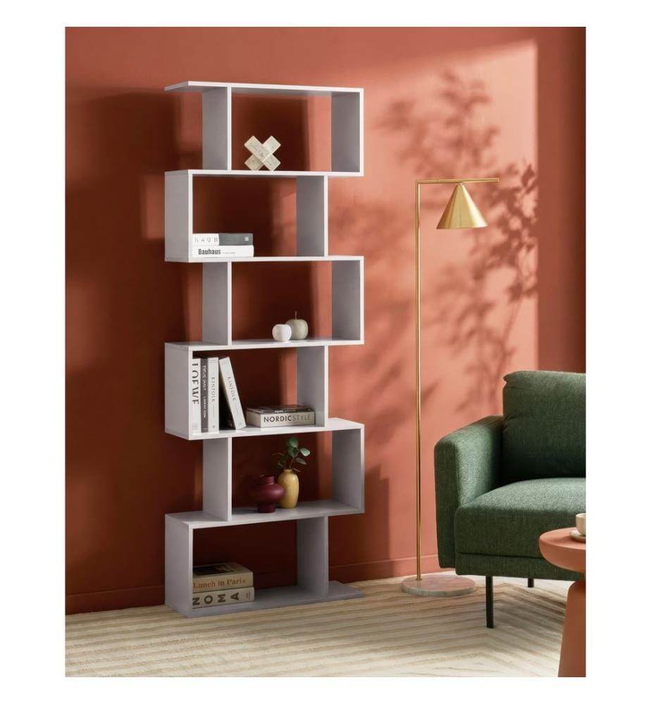Bücherregal mit 6 Ebenen VALDOSA 190 cm Cremeweiss