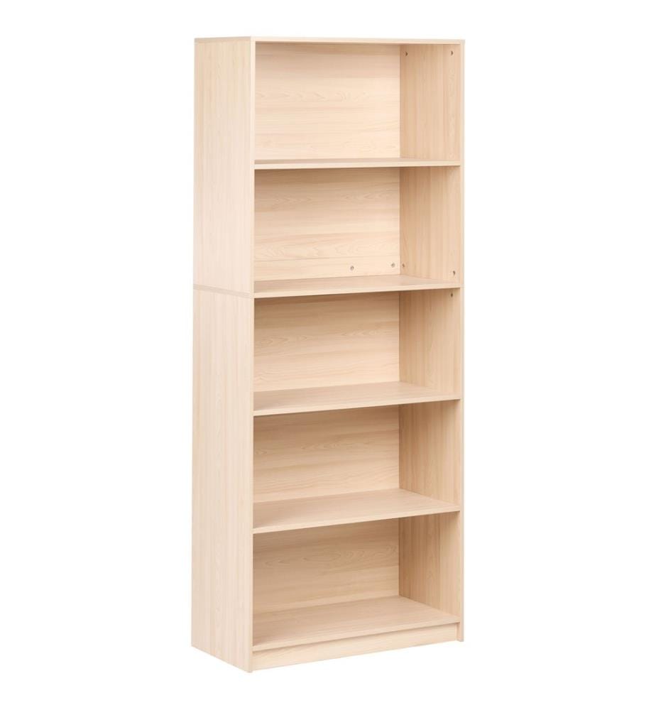 Bücherregal mit 5 Ebenen ZEHNA 197 cm Hellbraun