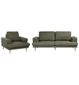 Sofa Set 4-Sitzer KILDAL Stoff Grün