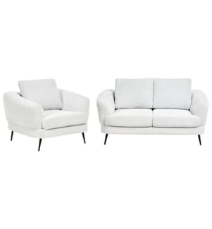Sofa Set 3-Sitzer KJAER Stoff Cremeweiss