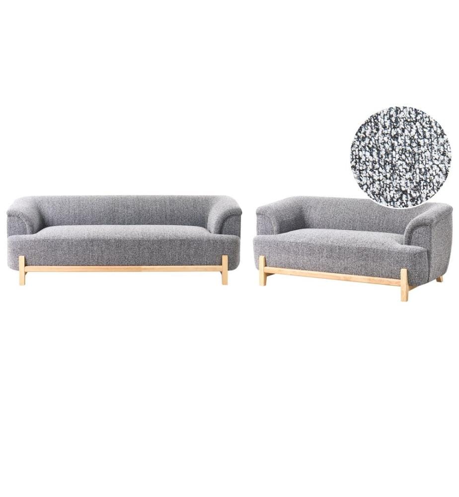 Sofa Set 5-Sitzer ALNOR Stoff Dunkelgrau