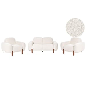 Sofa Set 4-Sitzer ODNES Bouclé Weiss