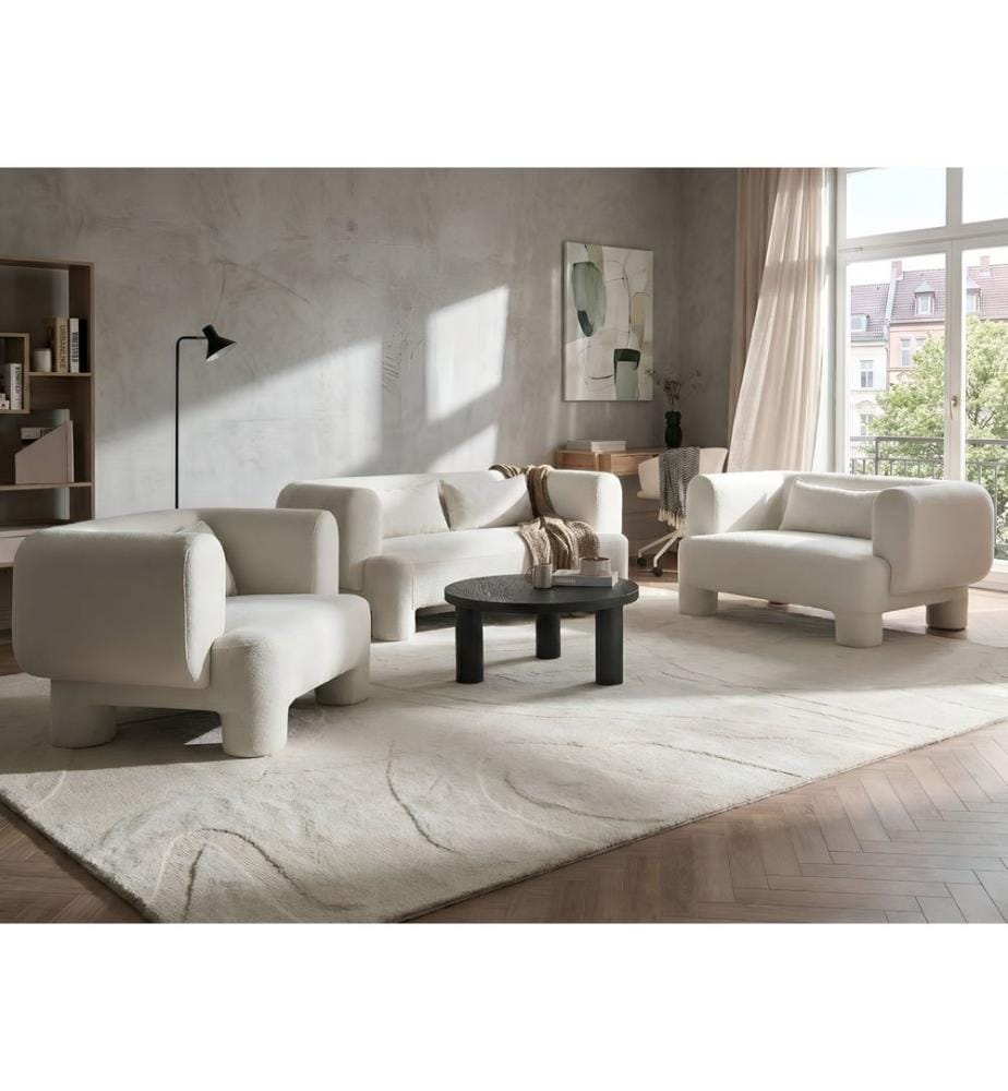 Sofa Set 6-Sitzer HOGBO Stoff Weiss