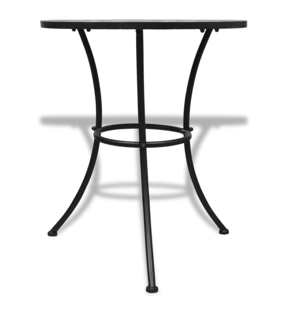 3-tlg. Bistro-Set Keramikfliese Terrakotta/Weiss