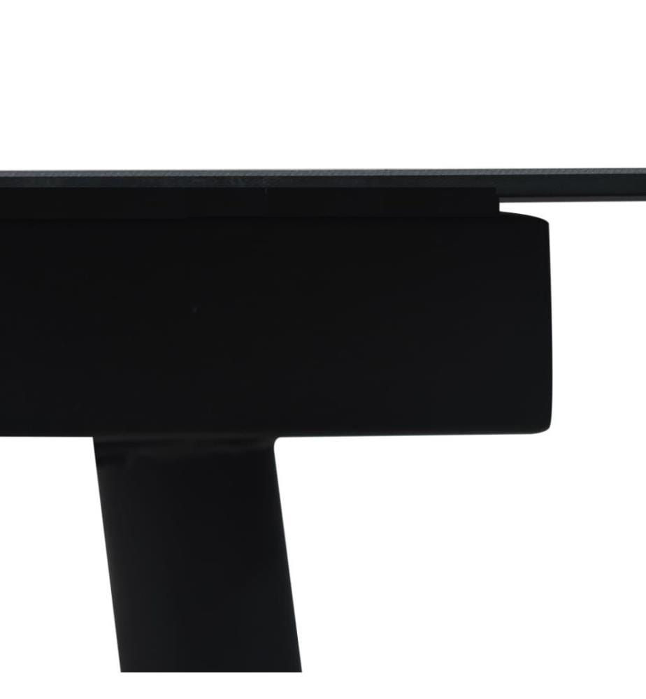 Mobilier à dîner d'extérieur 7 pcs Corde en coton et acier Noir