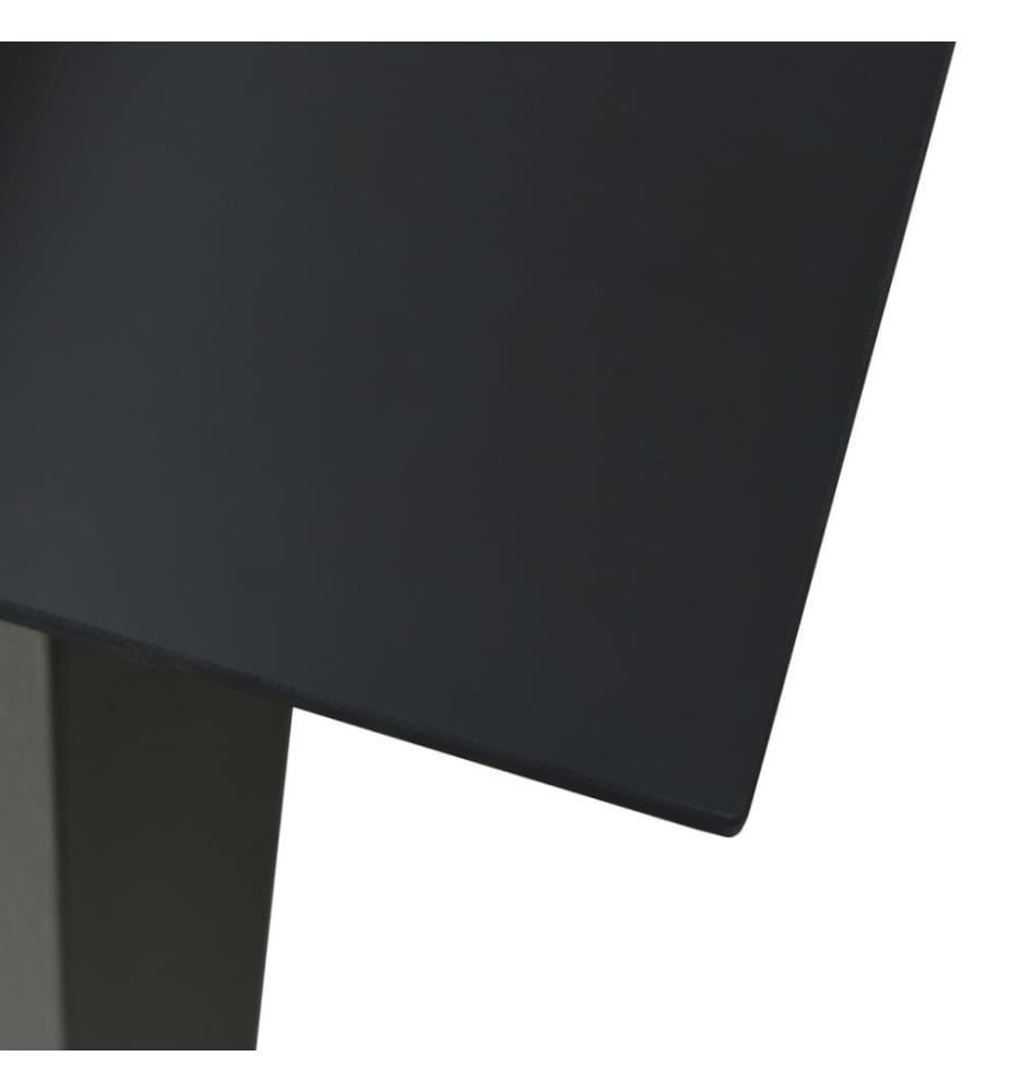 Mobilier à dîner d'extérieur 5 pcs Corde en coton et acier Noir