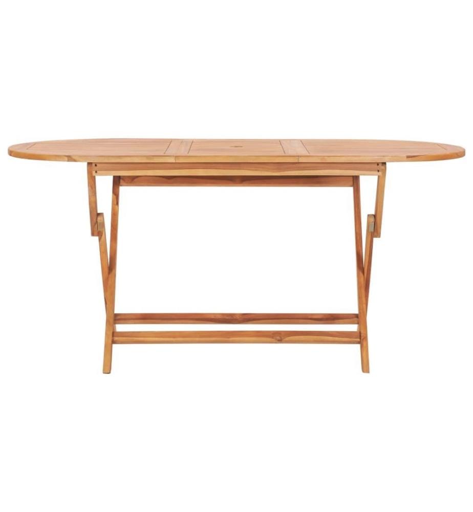 7-tlg. Garten-Essgruppe Klappbar Massivholz Teak