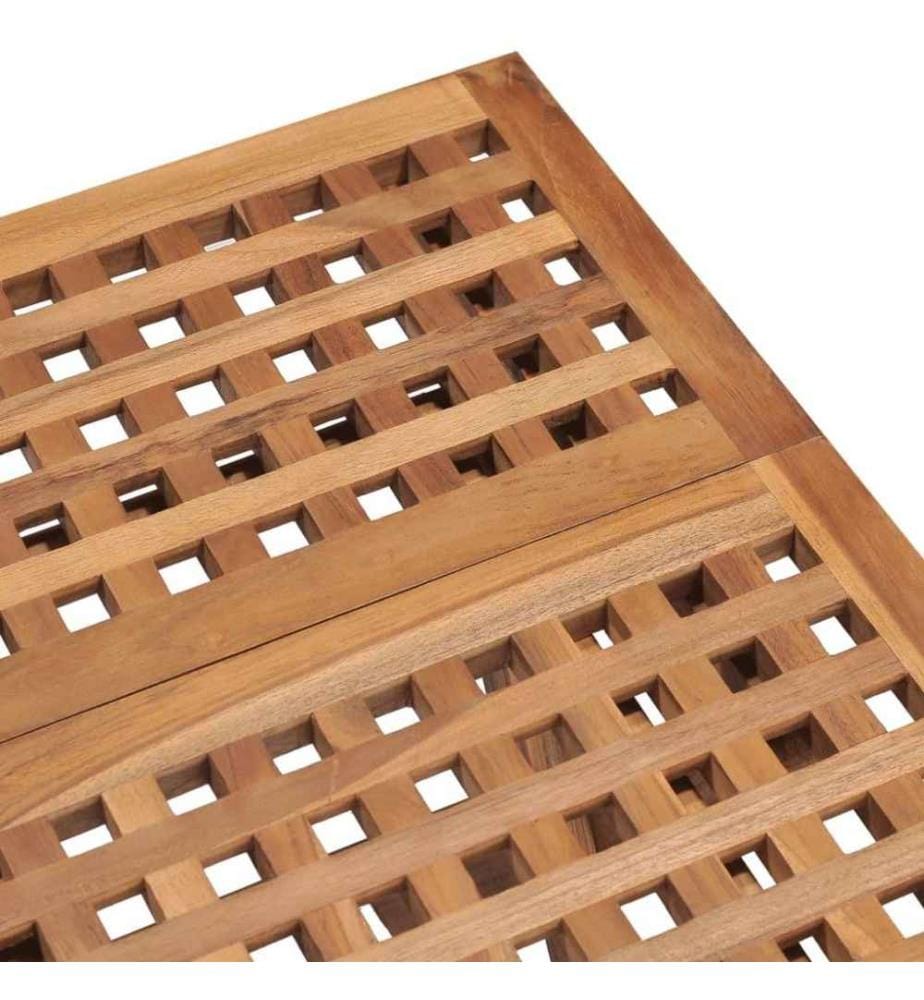 Mobilier à dîner d'extérieur pliable 3 pcs Bois solide de teck