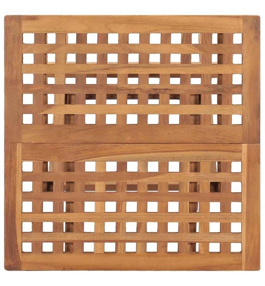 Mobilier à dîner d'extérieur pliable 3 pcs Bois solide de teck