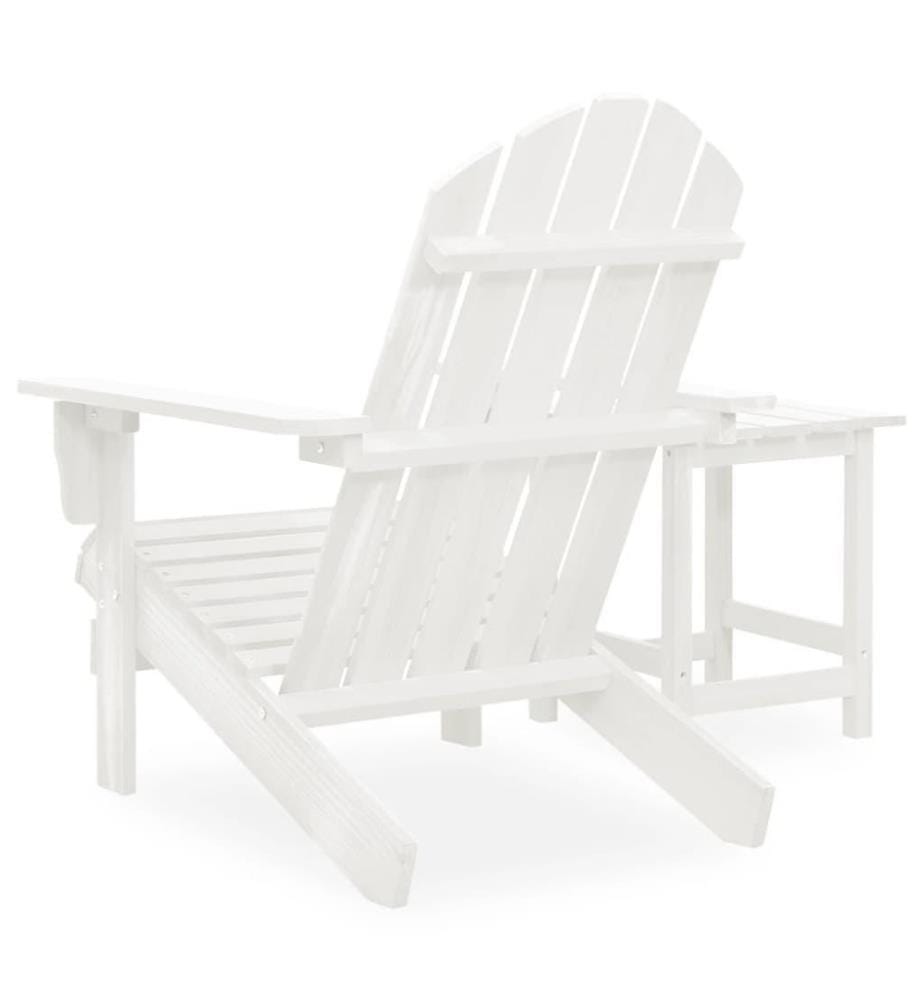 Adirondack-Gartenstuhl mit Tisch Massivholz Tanne Weiss