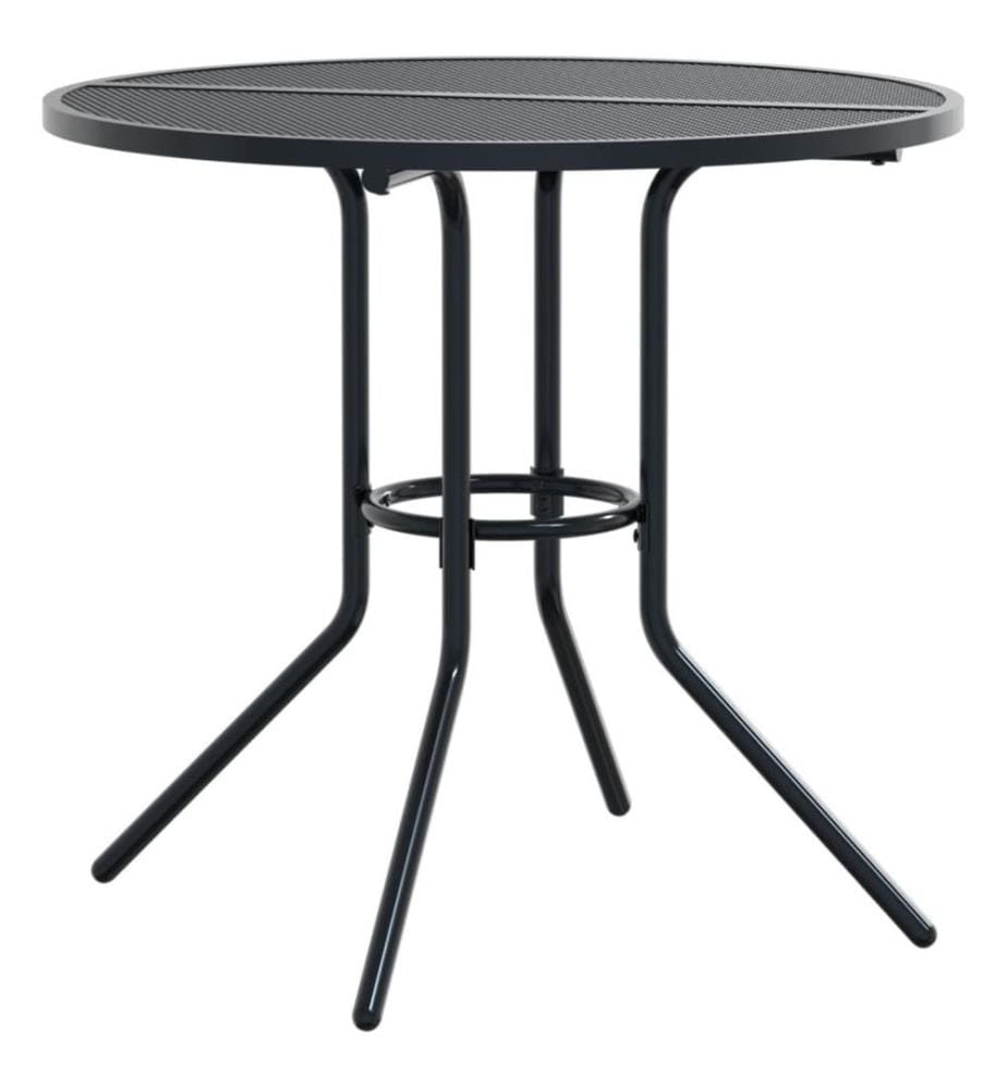 Ensemble de chaises de jardin empilables 3 pcs anthracite