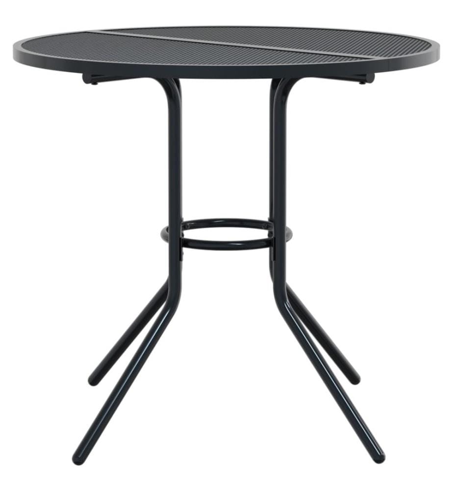 Ensemble de chaises de jardin empilables 3 pcs anthracite
