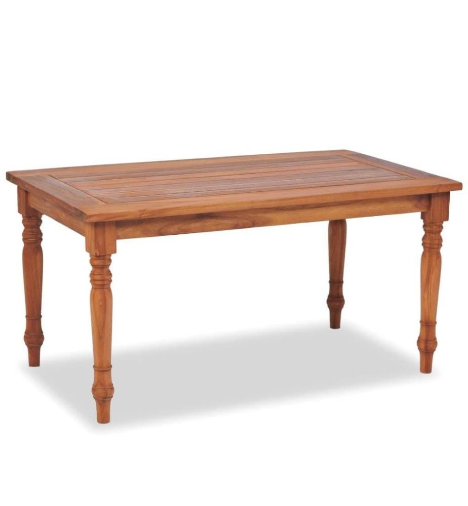 4-tlg. Garten-Lounge-Set mit Auflagen Massivholz Teak
