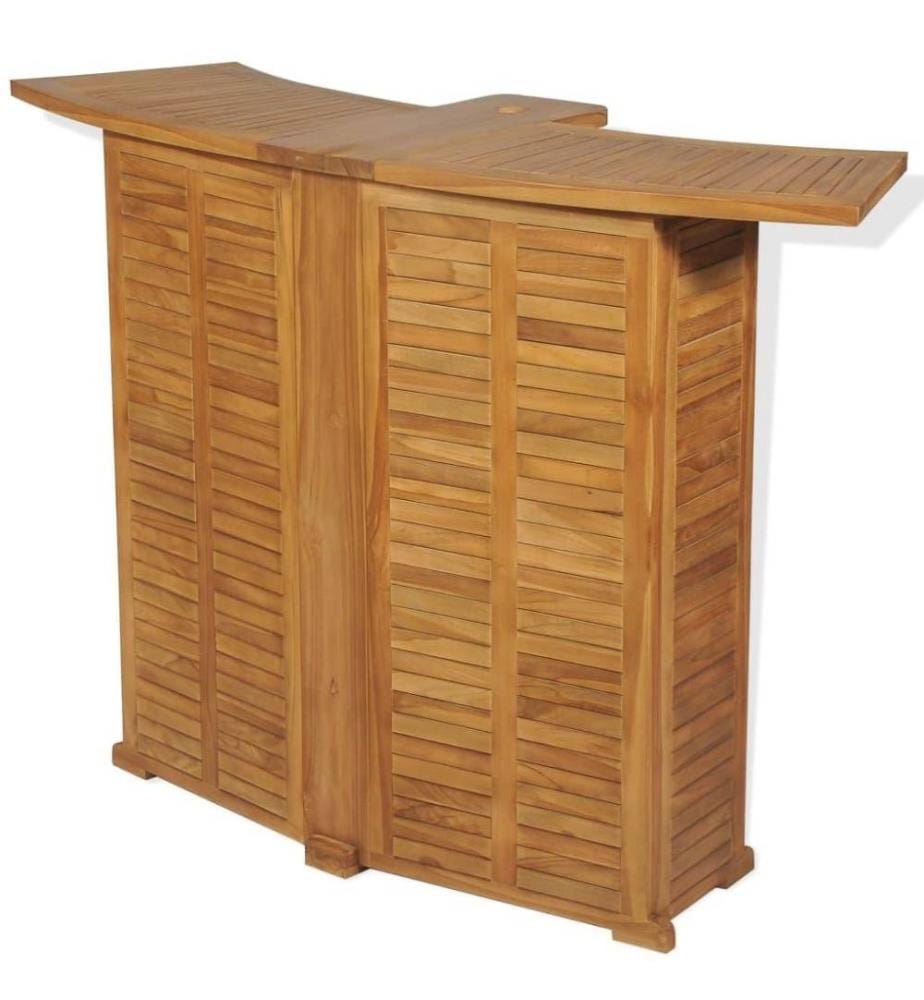 3-tlg. Bistro-Set mit Klappstühlen Massivholz Teak