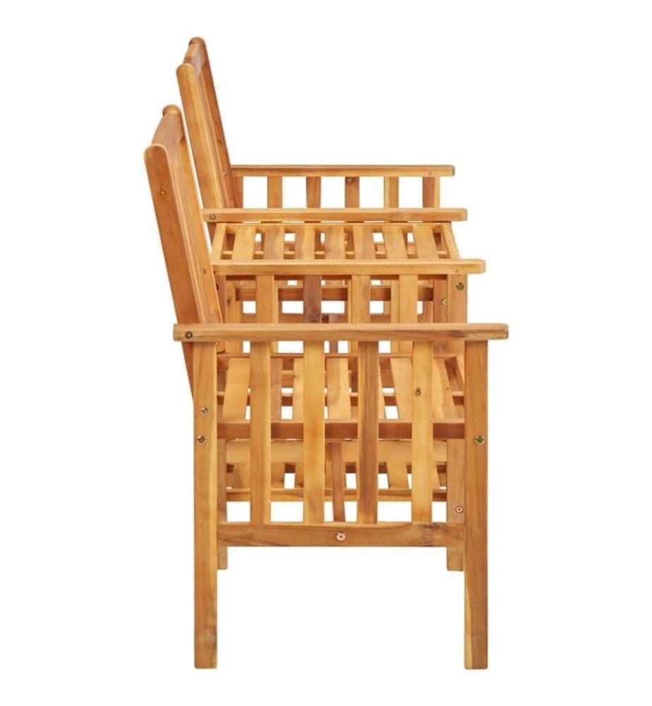 Gartenstühle mit Teetisch 159 x 61 x 92 cm Massivholz Akazie