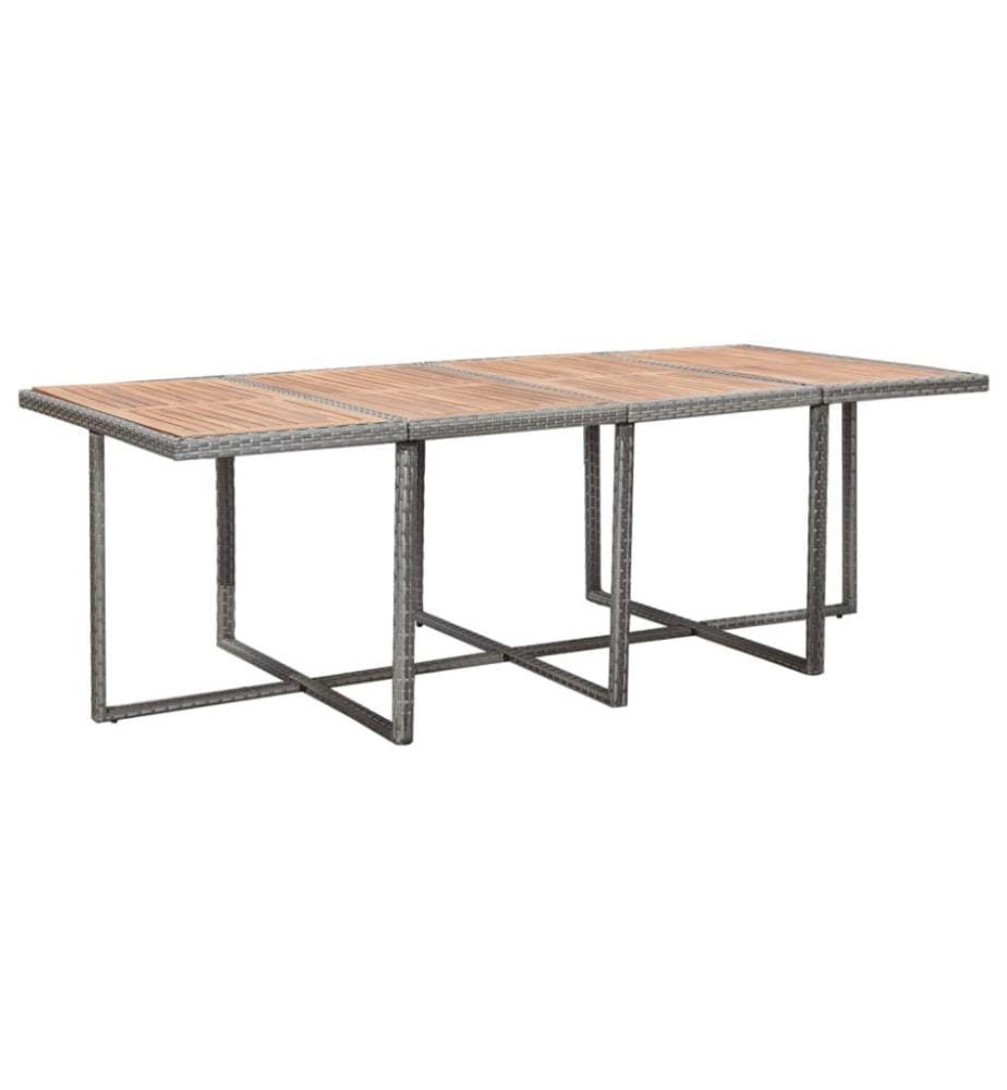 13-tlg. Garten-Essgruppe mit Kissen Poly Rattan Anthrazit