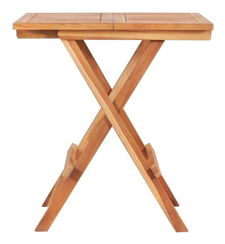 3-tlg. Bistro-Set Klappbar Teak Massivholz