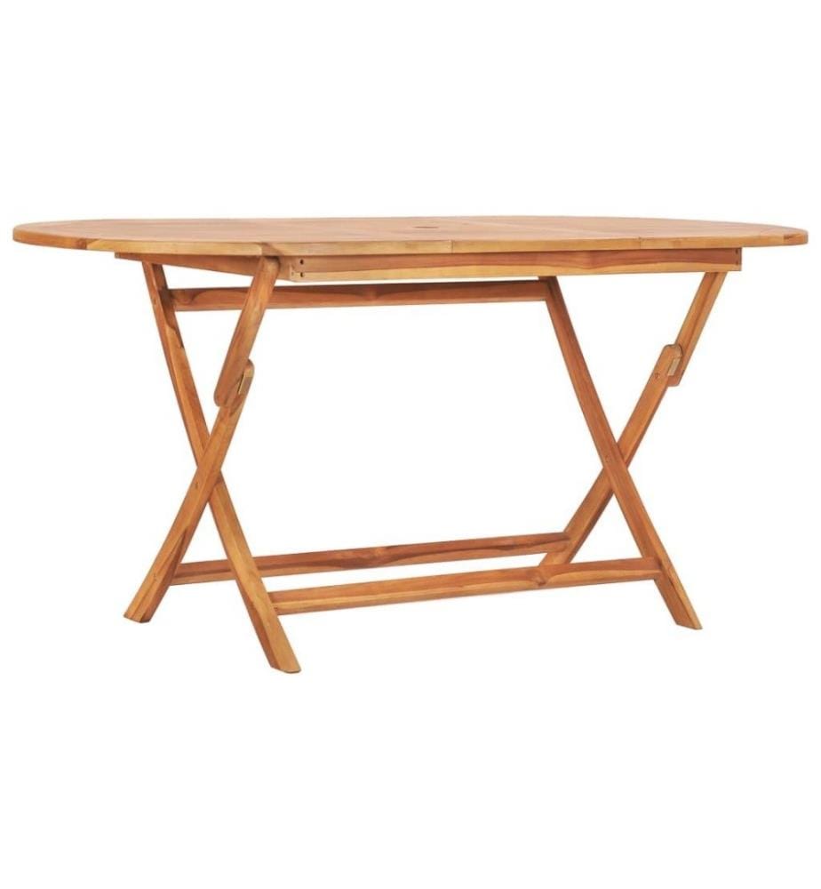 7-tlg. Garten-Essgruppe Klappbar Massivholz Teak