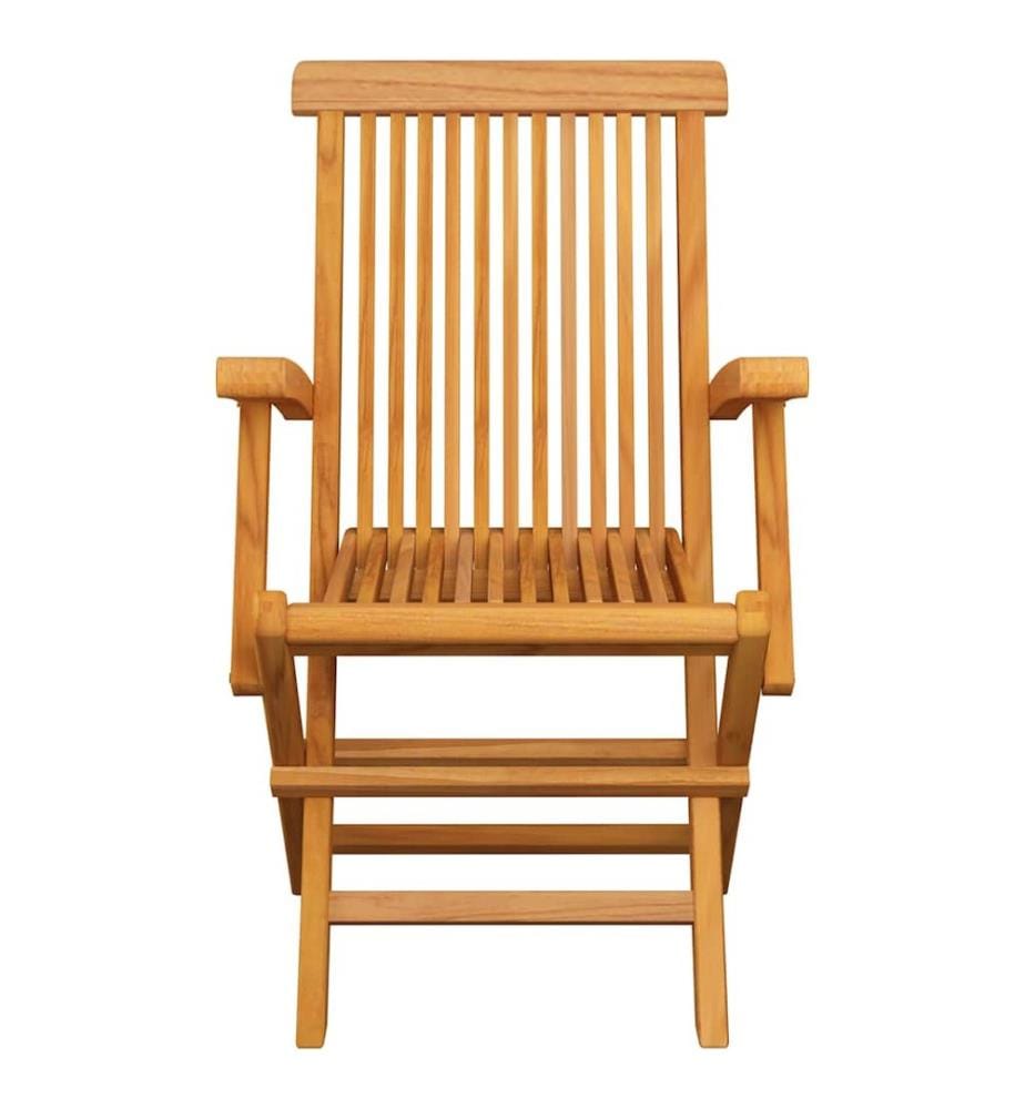 vidaXL Chaises de jardin avec coussins bleu royal lot de 3 Bois teck