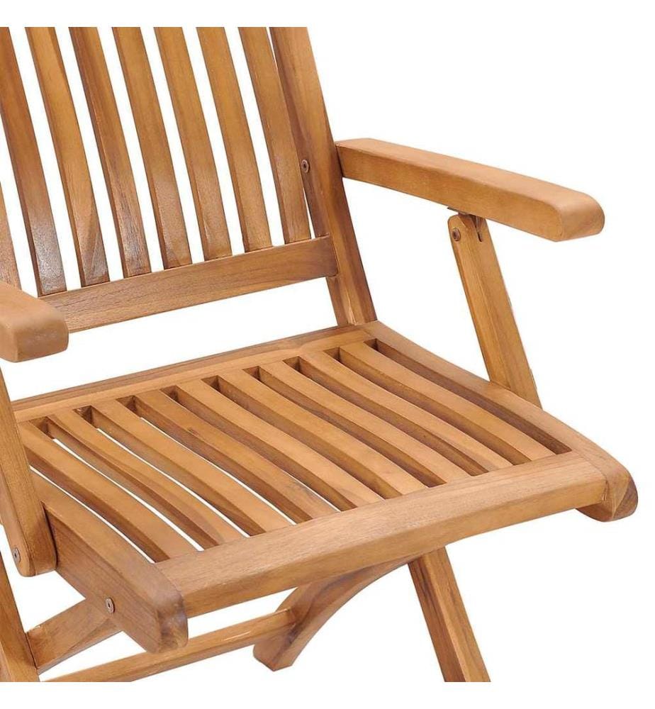 vidaXL Chaises pliables de jardin avec coussins lot de 4 Teck solide