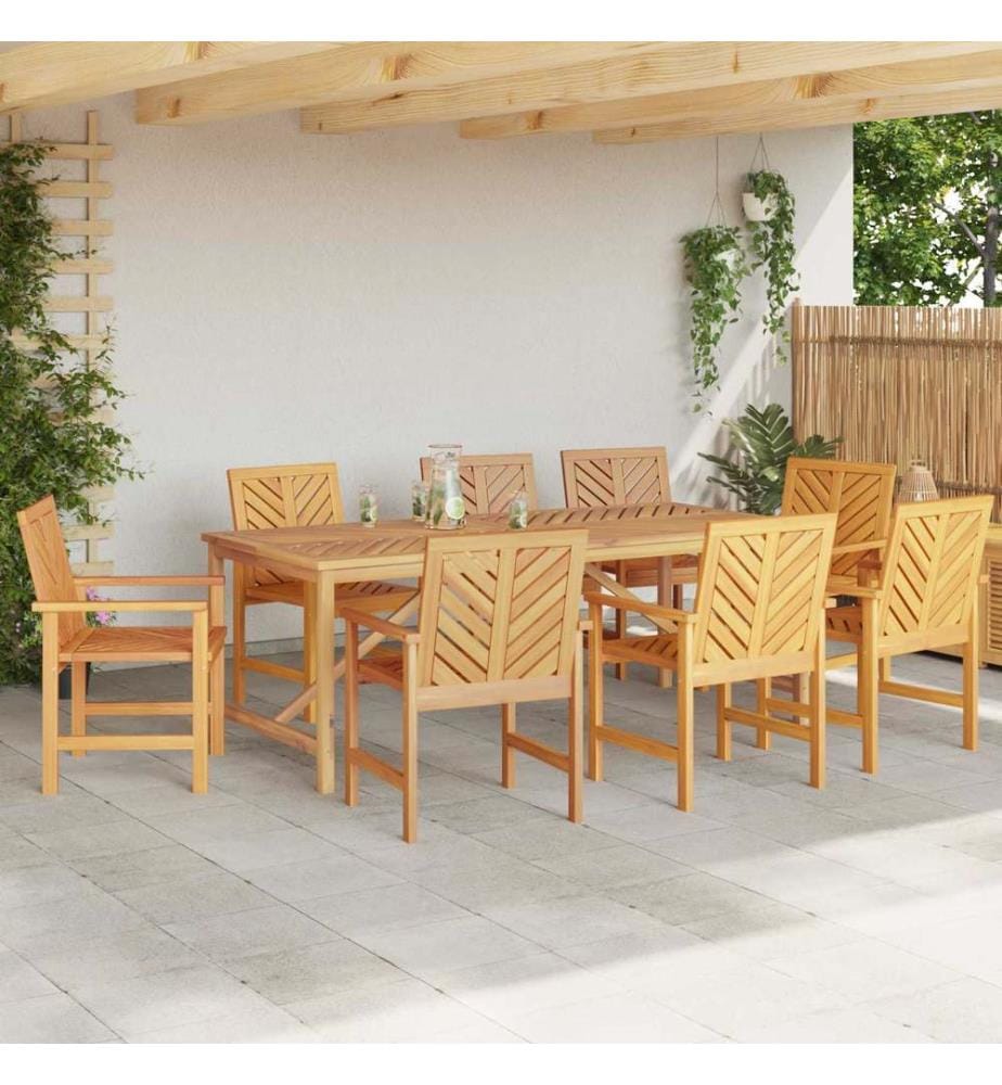 vidaXL Chaise de salle à manger 8 pcs Naturel 62,5 x 59 x 89 cm